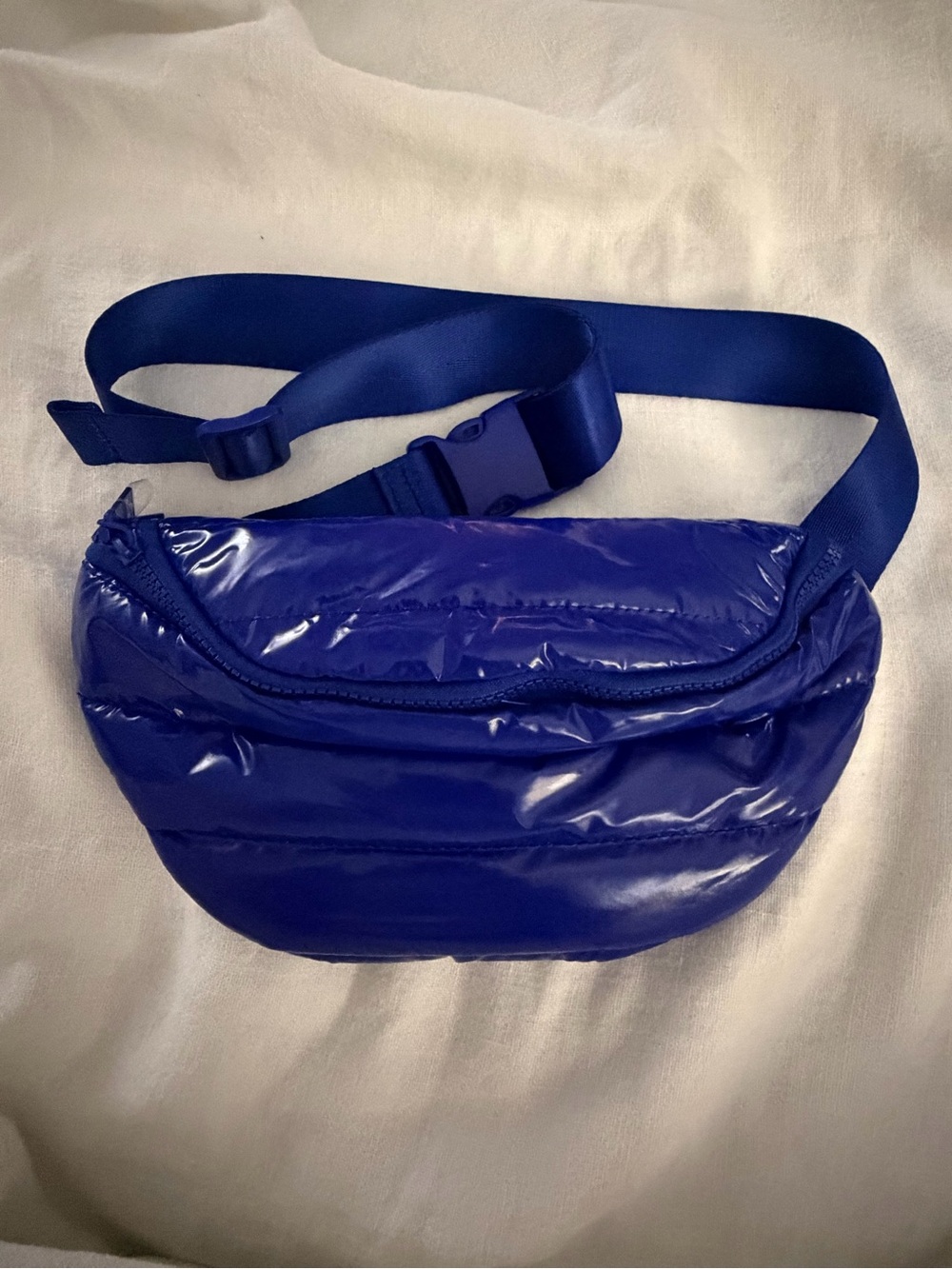 Ah Dorned Blue Quilted Bum Bag